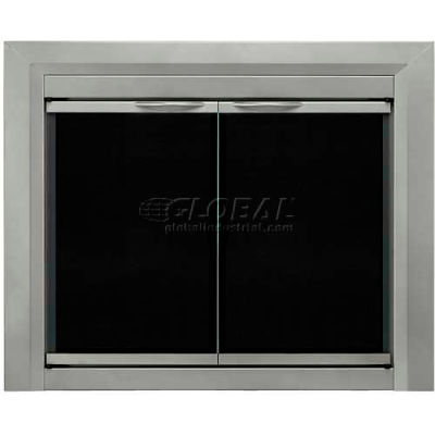 Pleasant Hearth Colby Fireplace Glass Door Sunlight Nickel CB-3301 37-1/2"L x 33"H