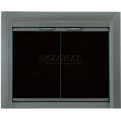 Pleasant Hearth Craton Fireplace Glass Door Gunmetal CR-3401 37-1/2"L x 33"H