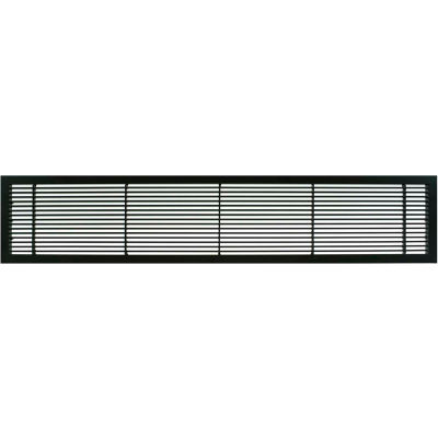 AG10 Series 4" x 12" Solid Alum Fixed Bar Supply/Return Air Vent Grille, Black-Matte