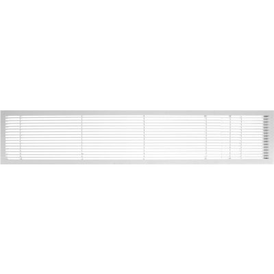 AG10 Series 4" x 30" Solid Alum Fixed Bar Supply/Return Air Vent Grille, White-Gloss w/Door