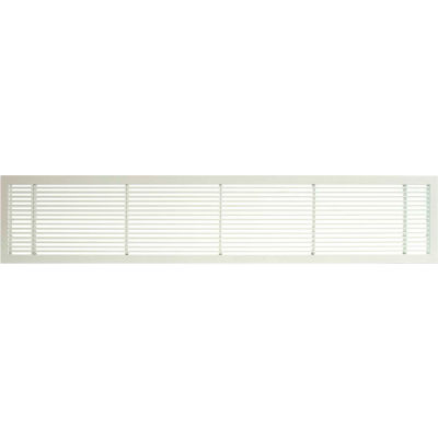 AG10 Series 4" x 42" Solid Alum Fixed Bar Supply/Return Air Vent Grille, White-Matte