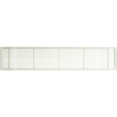 AG10 Series 4" x 42" Solid Alum Fixed Bar Supply/Return Air Vent Grille, White-Gloss