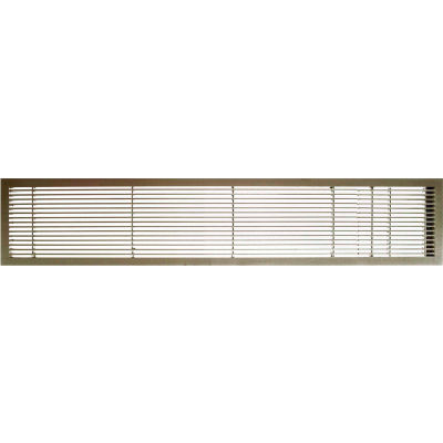 AG10 Series 6" x 24" Solid Alum Fixed Bar Supply/Return Air Vent Grille, Antique Bronze w/Door