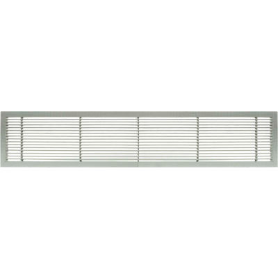 AG10 Series 6" x 30" Solid Alum Fixed Bar Supply/Return Air Vent Grille, Brushed Satin