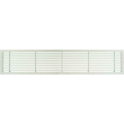 AG20 Series 4" x 36" Solid Alum Fixed Bar Supply/Return Air Vent Grille, White-Matte