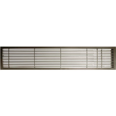 AG20 Series 4" x 36" Solid Alum Fixed Bar Supply/Return Air Vent Grille, Antique Bronze w/Right Door