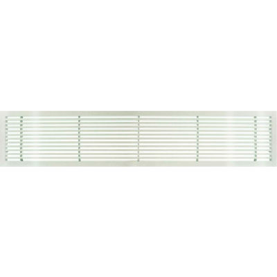 AG20 Series 6" x 24" Solid Alum Fixed Bar Supply/Return Air Vent Grille, White-Gloss