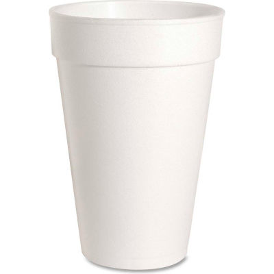 Genuine Joe Hot/Cold Foam Cups, 16 Oz., White, 500/Carton