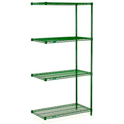 Nexel® Poly-Green® Wire Shelving Add-On 72"W x 24"D x 54"H