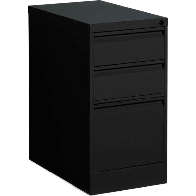 Global™ 1900 Series Freestanding Box/Box/File Pedestal 15"W x 22-5/8"D x 27-5/8"H Black