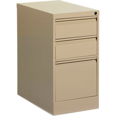 Global™ 1900 Series Freestanding Box/Box/File Pedestal 15"W x 22-5/8"D x 27-5/8"H Desert Putty