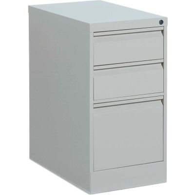 Global™ 1900 Series Freestanding Box/Box/File Pedestal 15"W x 22-5/8"D x 27-5/8"H Light Grey