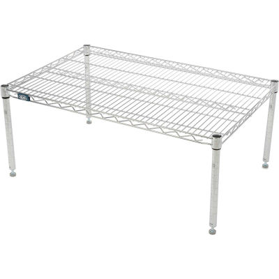 Nexelate® Silver Epoxy Wire Dunnage Rack - 36"W x 14"D x 14"H