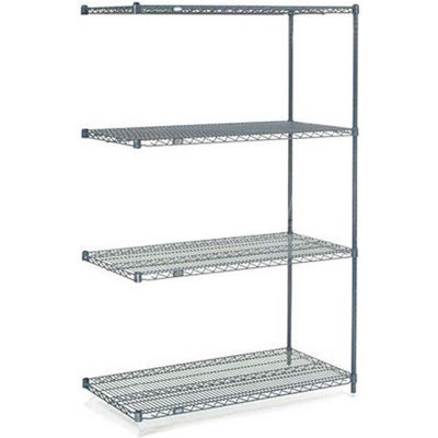 Nexelon® Wire Shelving Add-On Unit - 5 Tier - 48"W x 18"D x 86"H