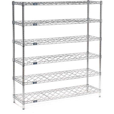 Nexel® Wine Rack - 54 Bottle 36"W x 14"D x 54"H, Chrome