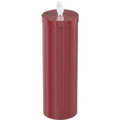 Glaro Floor Standing Sanitary Wipe Disp., Burgundy w/One Roll of Antibac. Wipes-F1026-BY