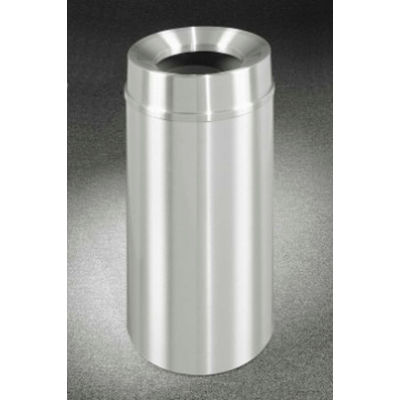 Glaro 16 Gallon Waste Receptacle w/Funnel Top, Satin Aluminum - F1533SA