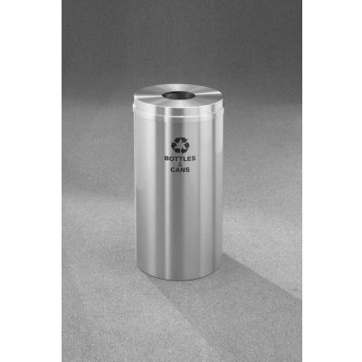 Glaro Recyclepro Single Stream Satin Aluminum, 16 Gallon Bottle/Can - B-1532-SA