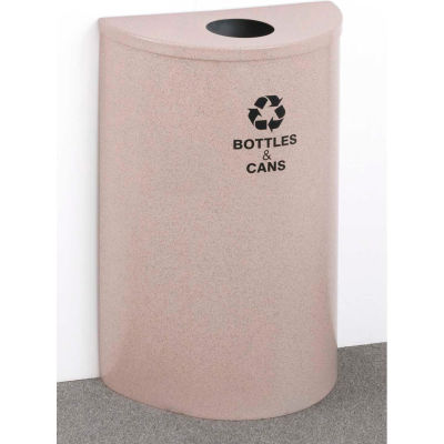 Glaro Recyclepro Single Stream Half Round Gloss Brass, 14 Gallon Bottles/Cans - B1899