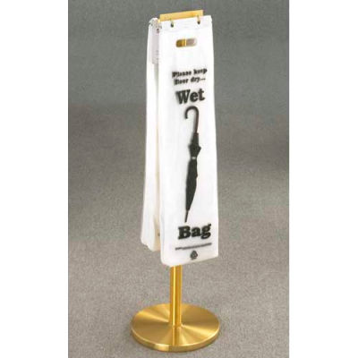 Floor Standing Satin Brass Wet Umbrella Bag Holder