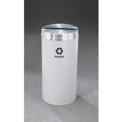 Glaro Recyclepro Single Stream Hunter Green/Satin Brass, 12 Gallon Paper - P-1232