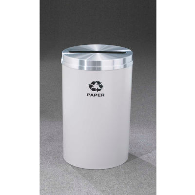 Glaro Recyclepro Single Stream Hunter Green/Satin Brass, 33 Gallon Paper - P-2032
