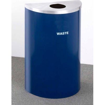 Glaro Value Recyclepro Single Stream Half Round Gloss Chrome, 16 Gallon Waste - W1899V