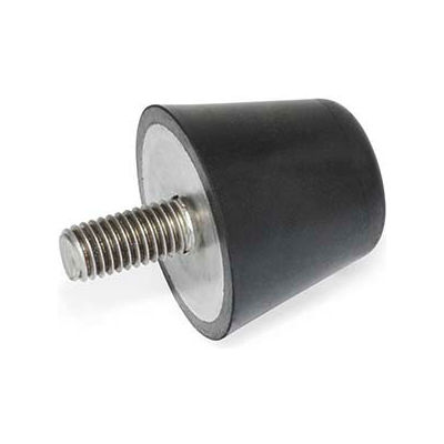 J.W. Winco Vibration/Shock Absorption Mount, Conical, 32mm Height, 270 Max Load, 254-38-M8-16-55