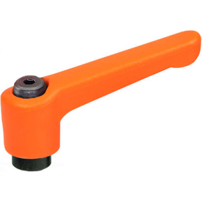 J.W. Winco 6TA04O Zinc Die Cast Adjustable Lever w/ Steel Components - 3/8-16 Tapped Thread