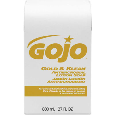 GOJO® Gold & Klean Antimicrobial Lotion Soap - 12 Refills/Case - 9127-12