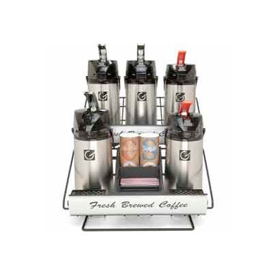 Rack, w/ (6) Lever Top Pots, (2) X 3-wide
