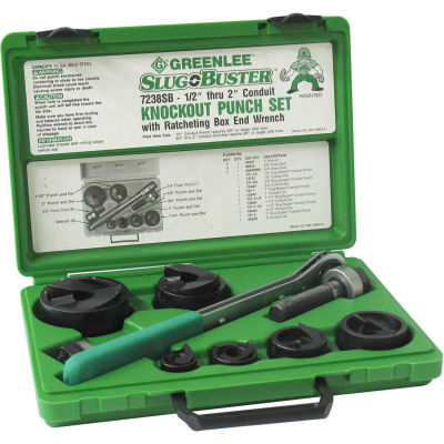 Greenlee® 7238SB Slugbuster® Punch & Die Set-1/2"-2"