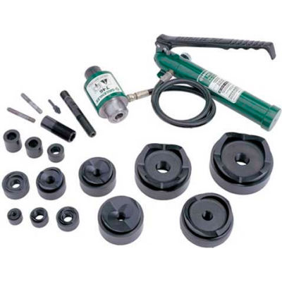 Greenlee 7310 Driver, Hand Pump, Standard Punches, Dies, And Draw Studs For 1/2" Through 4" Conduit