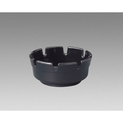 Gessner 263-M-BK - Deep Area Ashtray, Black, 1-3/4"H x 4" Diameter, 72/Pack