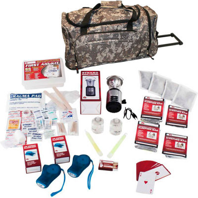 Guardian Survival Gear SKB4 Family 4 Person Blackout Kit, Wheel Bag, Camo