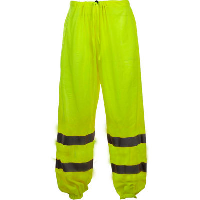 GSS Safety 3801 Class E Standard Mesh Pants, Lime, 2XL/3XL