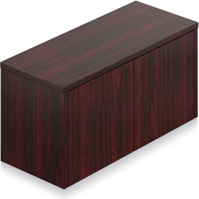 Offices To Go™ - Wall Mounted Cabinet, 36"W x 15"D x 17"H Mahogany