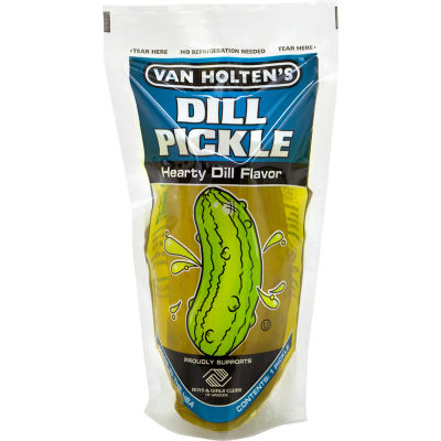 VAN HOLTEN'S Pickle-In-A-Pouch Jumbo Dill Pickle, 12 Count | B2946204 ...