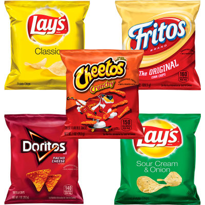 FRITO LAY Potato Chips Bags Variety Pack, 1 oz, 50 Count | B2946951 ...
