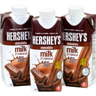 HERSHEY'S Chocolate Milk 2% Reduced Fat, 11 fl oz, 12 Count