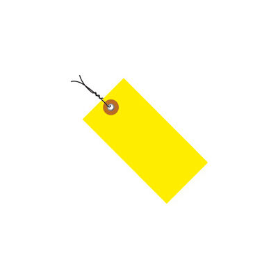 Tyvek® Shipping Tags, Pre Wired, #8, 6-1/4"L x 3-1/8"W, Yellow, 100/Pack