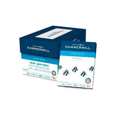 Copy Paper - Hammermill Copy Plus HAM105007 - White - 8-1/2 x 11 - 20 lb. - 5000 Sheets/Carton
