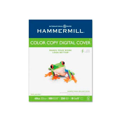 Hammermill® Color Copy Cover Paper, 8-1/2" x 11", 60 lb, Ultra Smooth, White, 250 Sheets/Pack