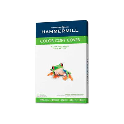 Hammermill® Color Copy Cover Paper, 11" x 17", 60 lb, Ultra Smooth, White, 250 Sheets/Ream