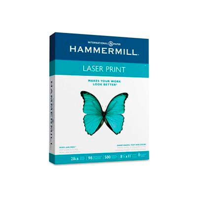 Laser Paper - Hammermill® 125534 - 8-1/2" x 11" - 28 lb - White - 500 Sheets/Ream