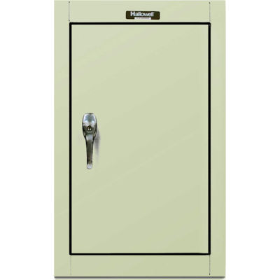 Hallowell 405-1626PT 400 Series Solid Door Wall Mount Storage Cabinet 16x12x26 Parchment Unassembled