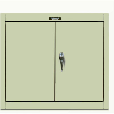 Hallowell 405-3026A-PT 400 Series Solid Door Wall Mount Storage Cabinet 30x12x26 Parchment Assembled