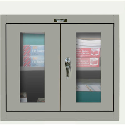 Hallowell 405-3630SVA 400 Series Safety-View Door Wall Mount Storage Cabinet,36x12x30,Gray,Assembled