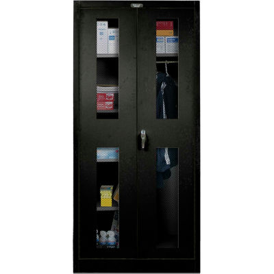 Hallowell 455C18EV-ME 400 Series Ventilated Door Combination Cabinet, 36x18x72,  Ebony,Unassembled