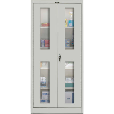 Hallowell MedSafe Antimicrobial 815S18SV Safety-View Door Storage Cabinet 36x18x78 Unassembled